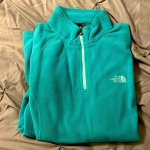 North Face quarter zip fleece size XL in turquoise